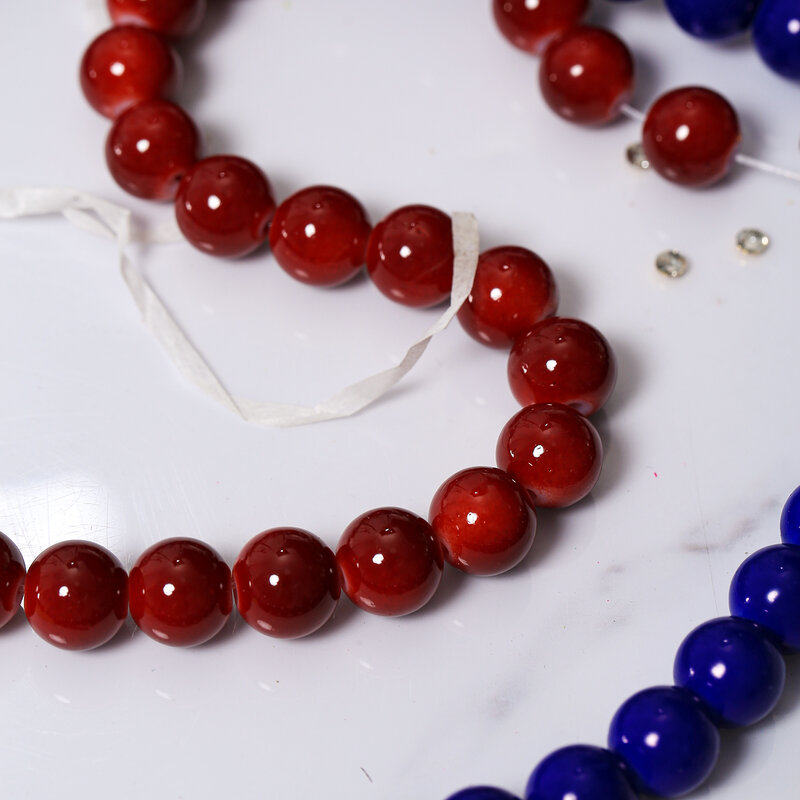 240 stücke 10mm Feste Glas Perlen Nachahmung Keramik für DIY Armband Armreif, Der 35 Arten von Farben Könnte Zu wählen