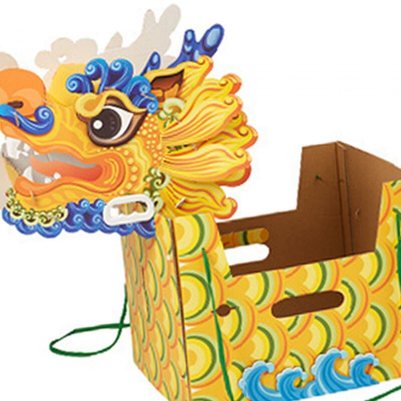 Barco dragão de papel chinês para o festival do meio outono, material para festa, interior, exterior, Páscoa, primavera, ano novo