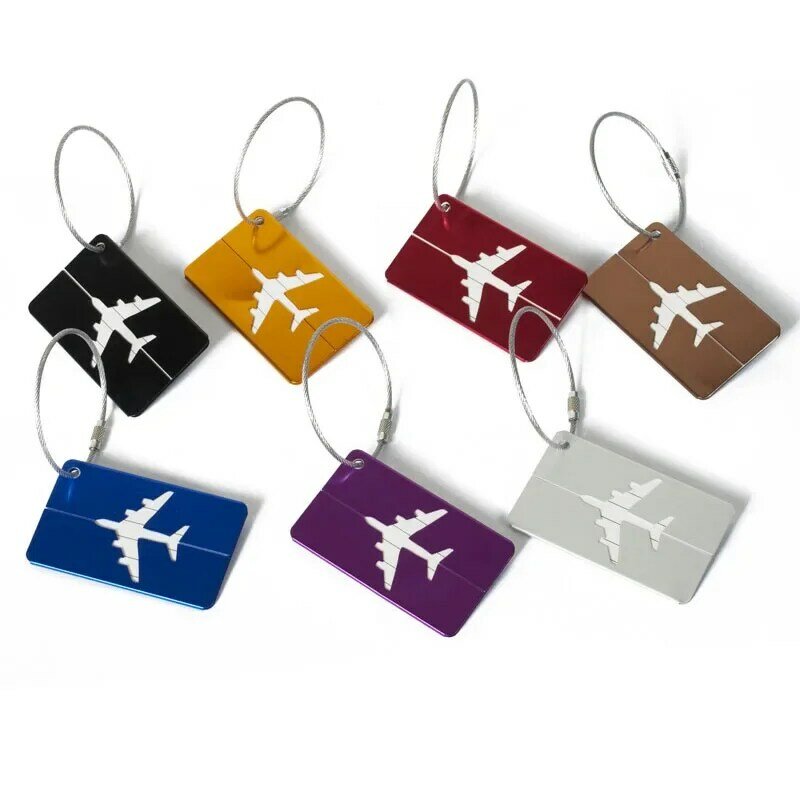 Alumínio liga bagagem tag, 1 parte, metal, com nome, viagem, mala, endereço, acessórios de viagem