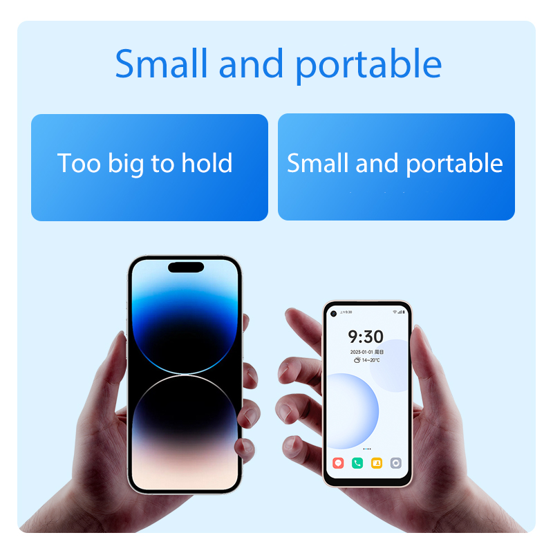 Smart Phone Mini multilingue, Qin 3, Versão Global, Play Store, Android 12, MTK G99, 5.02 polegadas, 8GB, 256GB,