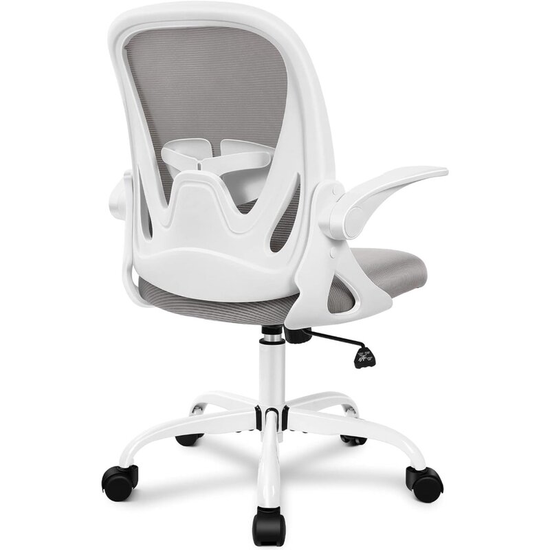 Cadeira de mesa ergonômica com apoio lombar ajustável e altura, escritório giratório, malha respirável, cadeira do computador