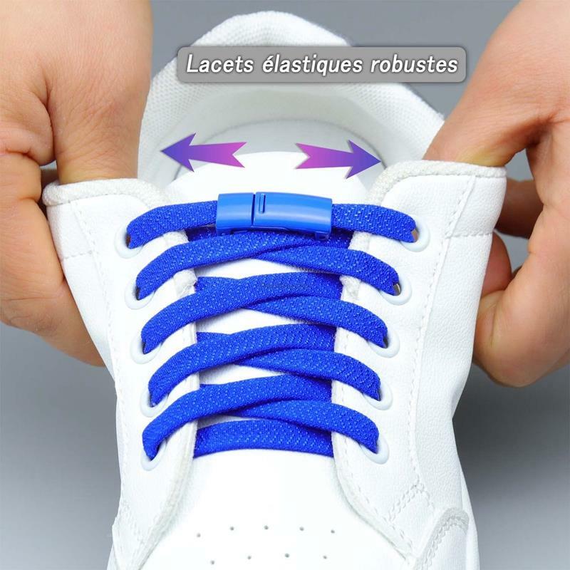 Colorful Magnetic Lock Shoelaces without ties Elastic Laces Sneakers No Tie Shoe laces Kids Adult Flat Shoelace Rubber Bands
