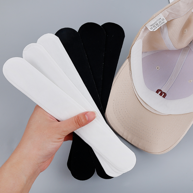Hat Sweat Absorber Stickers Summer Cap Liner Bands Sweatband Visor Hat Size Reducer Adhesive Sweat Absorbing Strips Pads