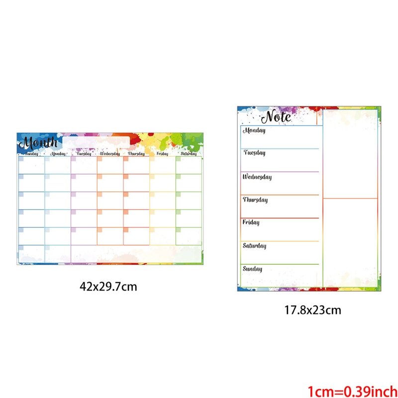 Weiche Magnetische Whiteboard Monatlich/Wöchentlich Zeitplan Selbst-disziplin Weichen Whiteboard Nachricht Zeitplan für Home Office Kühlschrank