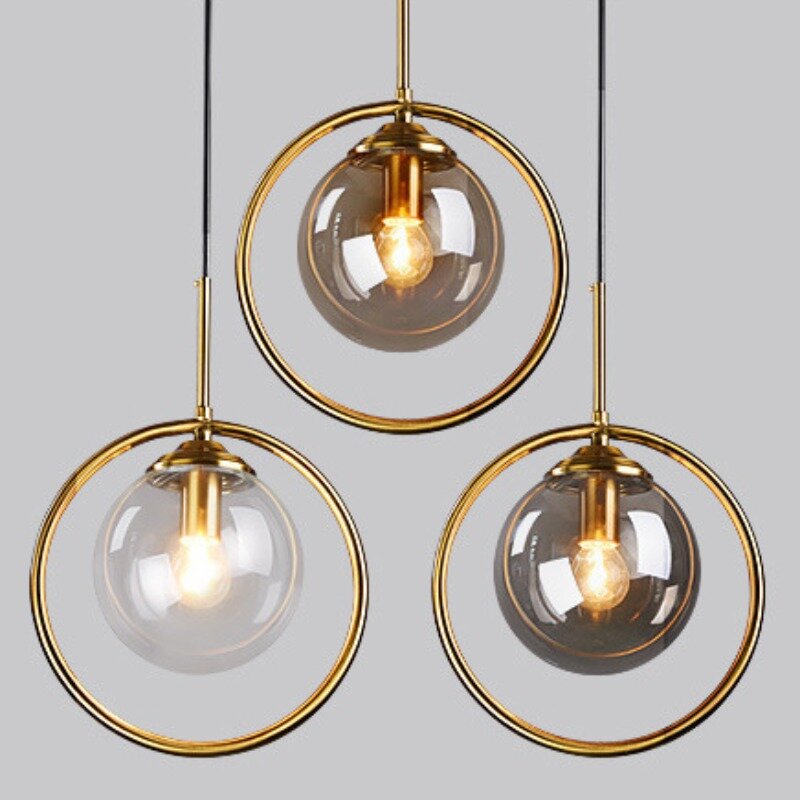 Nordic Lighting Fixtures Modern and Minimalist Bedroom Bedside Lamp Magic Bean Creative Single Head Glass Chandelier