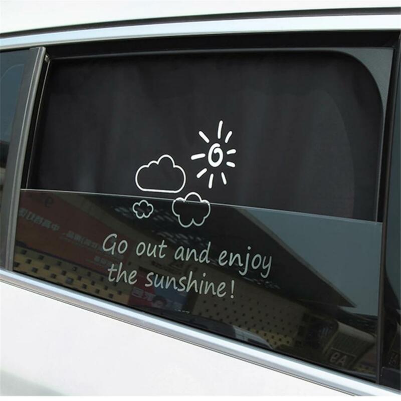 Parasol magnético para ventana de coche, cubierta lateral universal con diseño de dibujos animados, protección UV, seguridad de bebé y chico