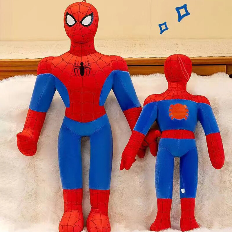 40-120CM New Disney Spider-Man Toy Anime Doll Cool Superheroes Cartoon Stuffed Peter Parker Companion Children's Birthday Gift