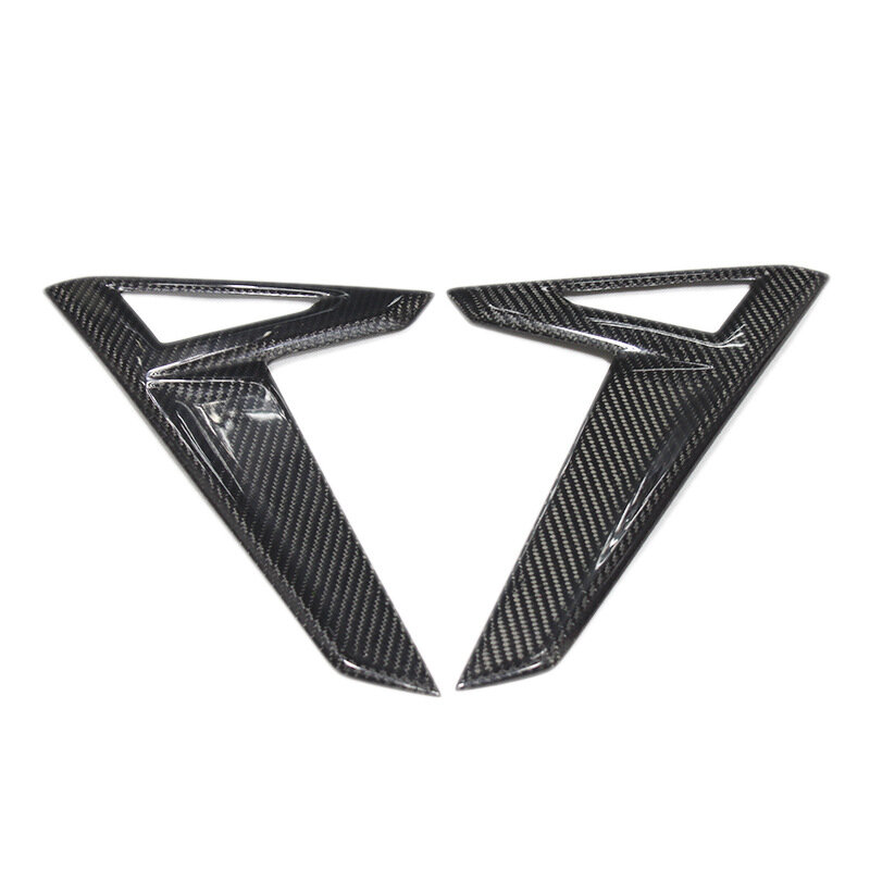 For Tesla Model S Carbon Fiber Modification Command Lampshade Side Air Vent Small Wind Blade Car Accessories