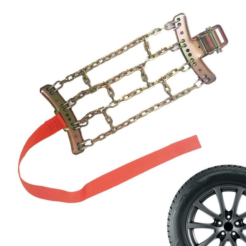 Anti Slip Snow Chains Universal Fit Anti-Slip Car Chains Powerful And Anti Skid Tire Snow Chains Suitable For Ice Snow Mud Sand