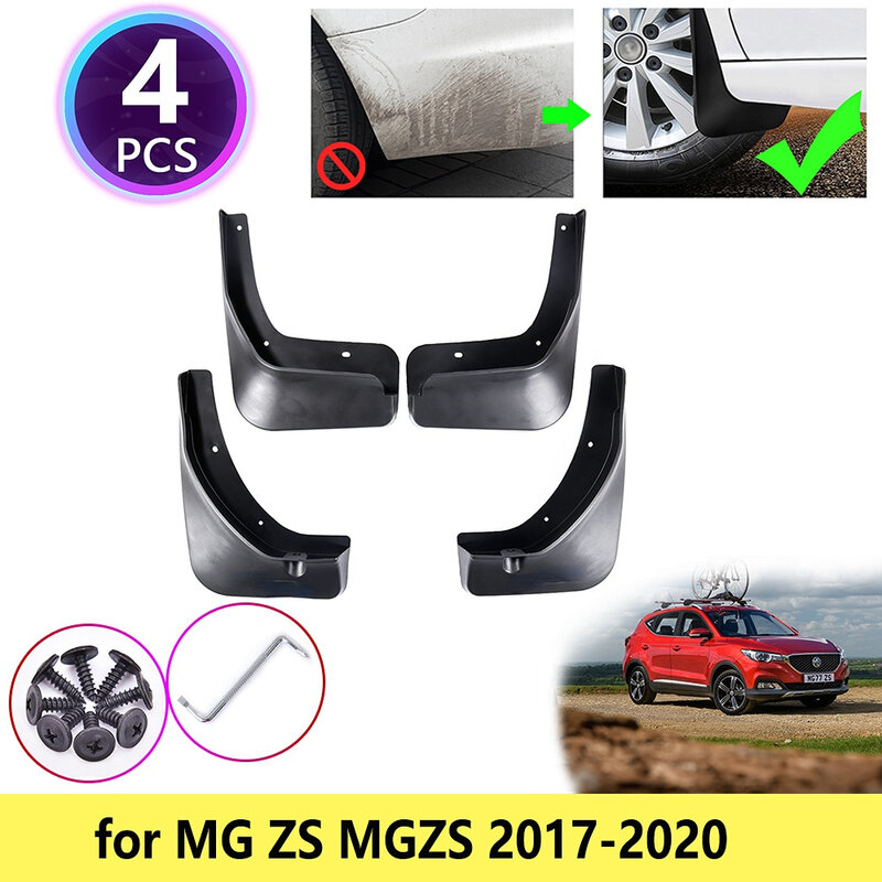 สำหรับ MG ZS MGZS 2017 2018 2019 2020 Mudguards Mudflap Fender Mud Flaps Splash Guards รถอุปกรณ์เสริมด้านหน้าด้านหลังล้อ4 PCS Flap