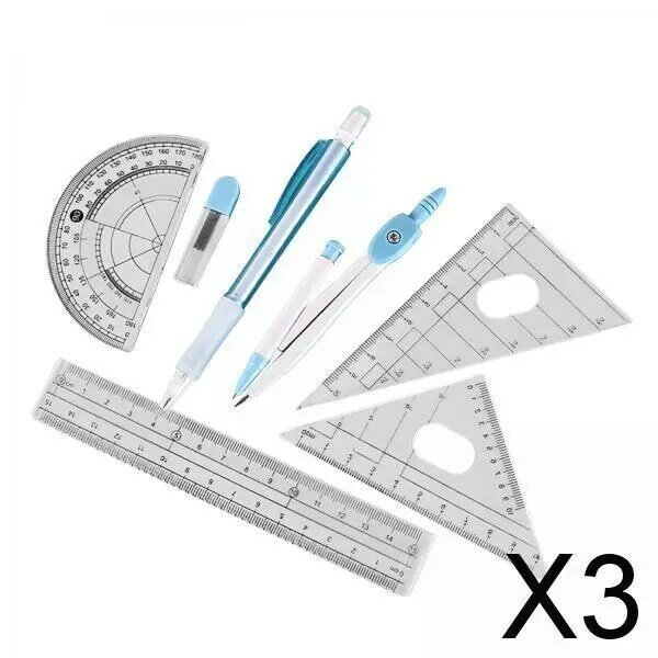 2-4 Pak Kompas Set pena kompas Lead pensil untuk belajar perlengkapan kantor menggambar