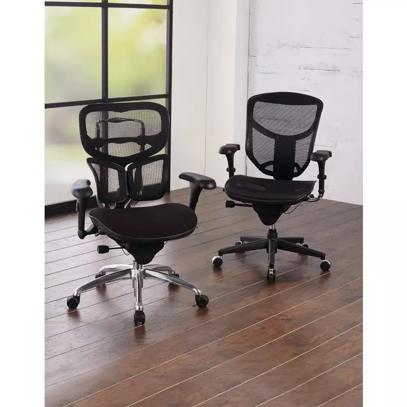 Компьютерное кресло, пневматическая регулировка высоты сиденья для настройки, многофункциональный дизайн и Гелевая подушка кресла, черного цвета