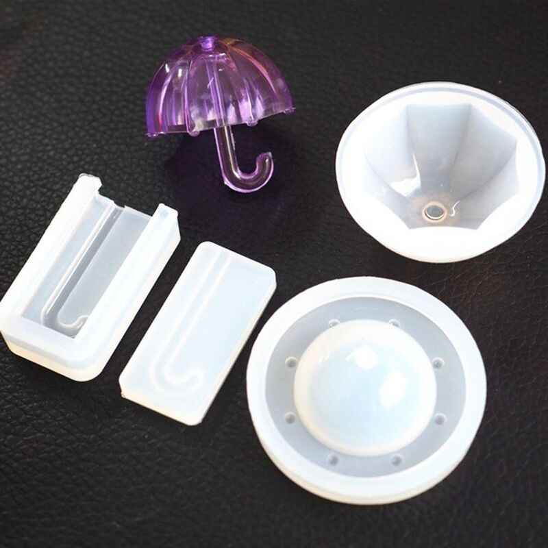 Molde de resina UV en forma de paraguas para fabricación de joyas, herramienta de joyería, colgante DIY, epoxi de silicona, lindo, 3D