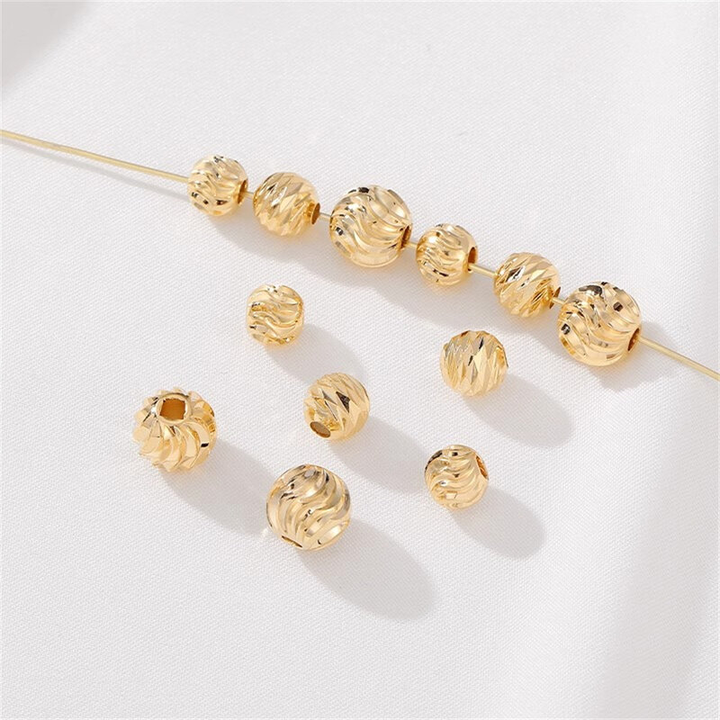 14K Gold Thread Beads Separated By Loose Beads DIY Handmade Beaded Bracelet Necklace Accessories with Bead Materials L142
