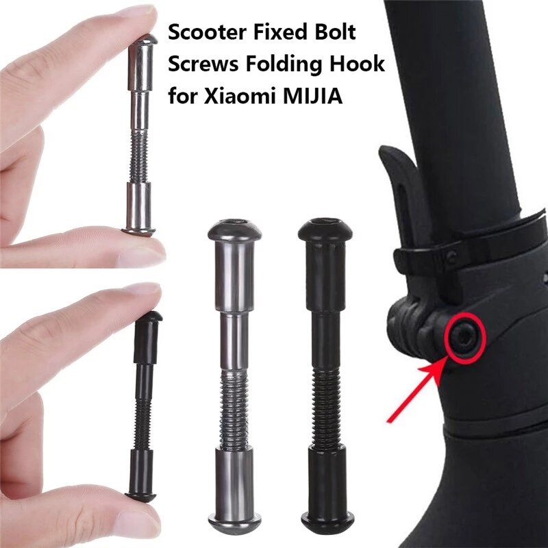 Tornillo de bisagra plegable de acero para patinete eléctrico Xiaomi, perno de reparación de metal endurecido, tipo fijo, gancho flexible, para Xiaomi MIJIA M365