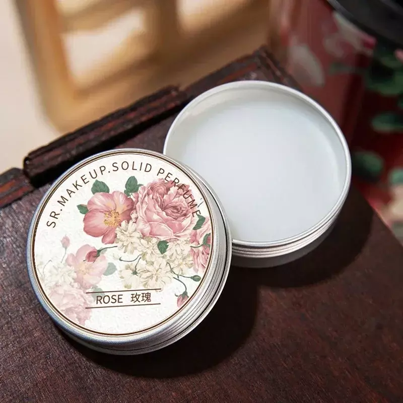 Women Solid Perfumes Peony /Lotus/Sakura/Lavender Portable Balm Fresh Elegant Long-time Fragrances Body Antiperspirant Gift