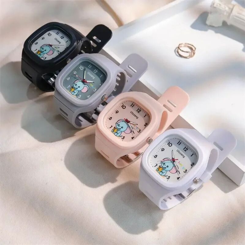 Orologio sportivo in Silicone nuovo orologio quadrato luminoso per bambini con confezione regalo orologio cartone animato Unisex