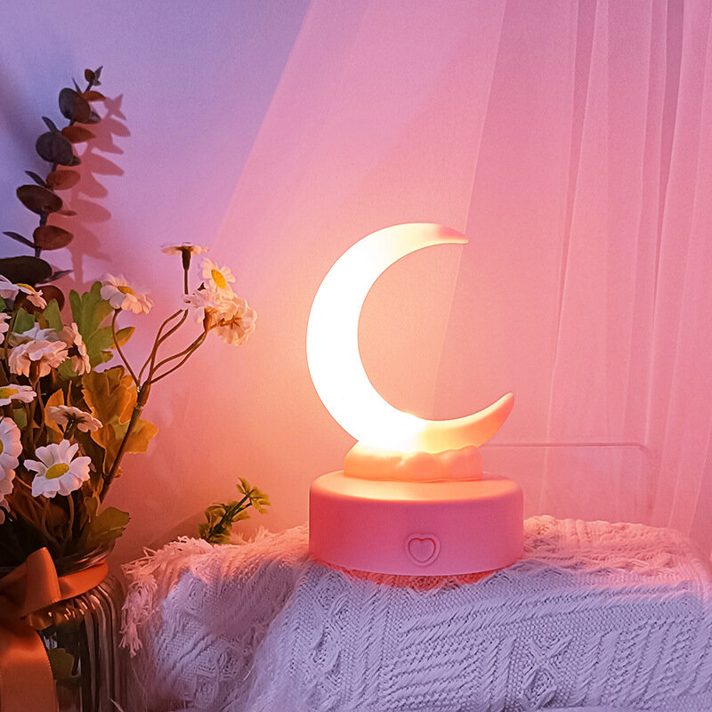 1/2/3PCS Romantic Moon Night Light LED Decorative Table Lamp Living Room Luminous Toy Bedroom Decoration  Valentine's Day
