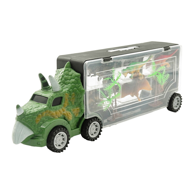 مجموعة نموذج حيوان ناقل ديناصور ، حاوية تخزين محمولة ، شاحنة لعبة سيارة ديناصور