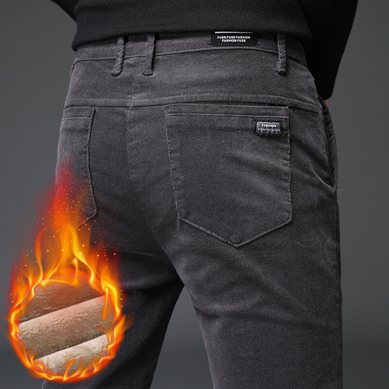 กางเกงผ้าแคชเมียร์สำหรับผู้ชายกางเกงสำหรับขับรถแบบมีซิปเปิดเป้าใส่กลางแจ้งเพื่อความสบาย