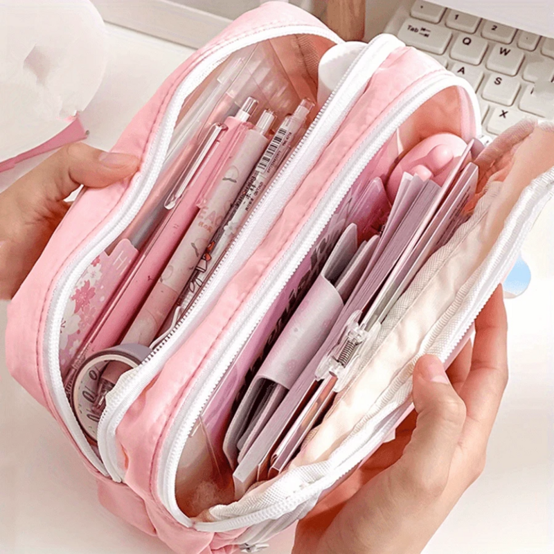 Kawaii Pencil Cases Pouch Large Capacity Cute Pen Bag Back To School Supplies For Girls Students Kids Korean Stationery