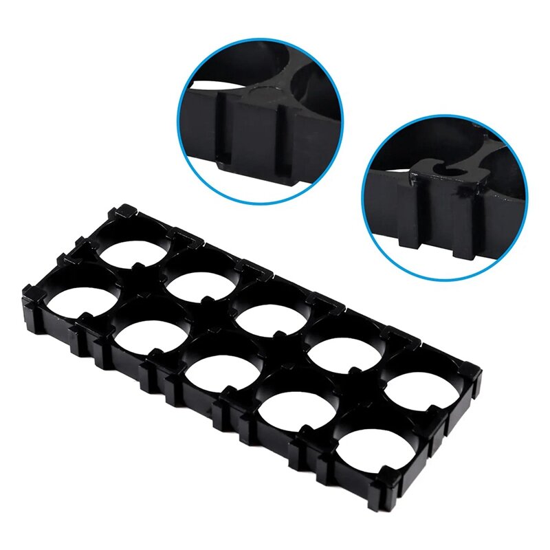 20Pcs 18650 Lithium Cell Spacer 2X5 Cell Spacer 18650 Lithium Battery Plastic Holder Bracket For DIY Battery Pack