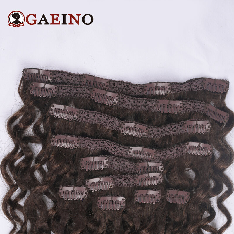 Extensions de cheveux humains à clipser Water Wave, cheveux Remy, cheveux naturels, tête complète, 160g, 10 pièces par ensemble