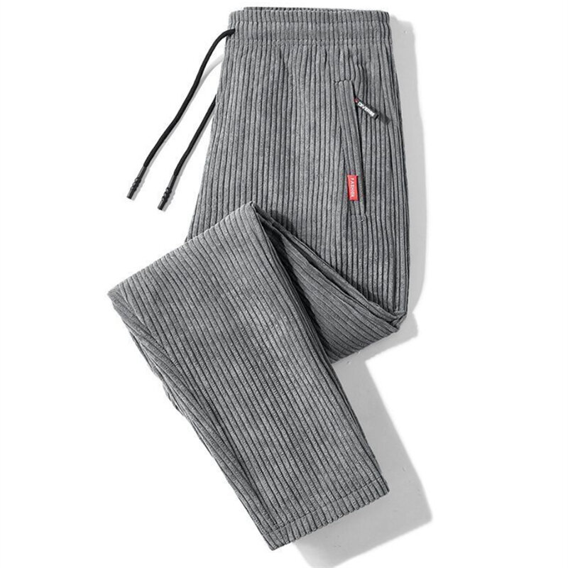 Pantalon de survêtement décontracté en velours côtelé pour homme, vêtement d'extérieur, droit, Long, grande taille, nouvelle collection, 2022