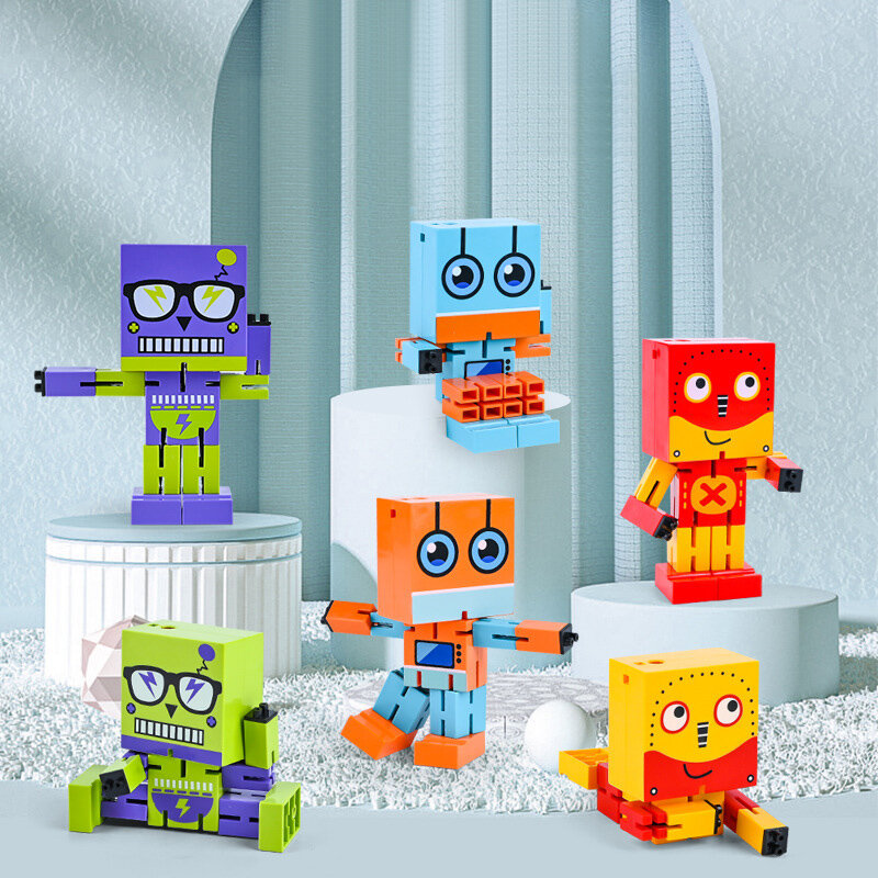 Kreative Verformung roboter führte Projektions lampe Dekoration multifunktion ale Nachtlicht Desktop-Ornamente Kinder leuchtende Spielzeuge