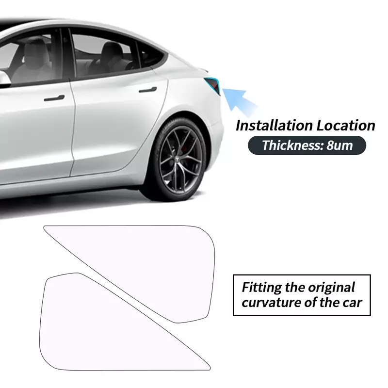 Film pelindung TPU penutup Port pengisi daya untuk Tesla Model 3/Y stiker mobil Film antigores Aksesoris modifikasi eksterior