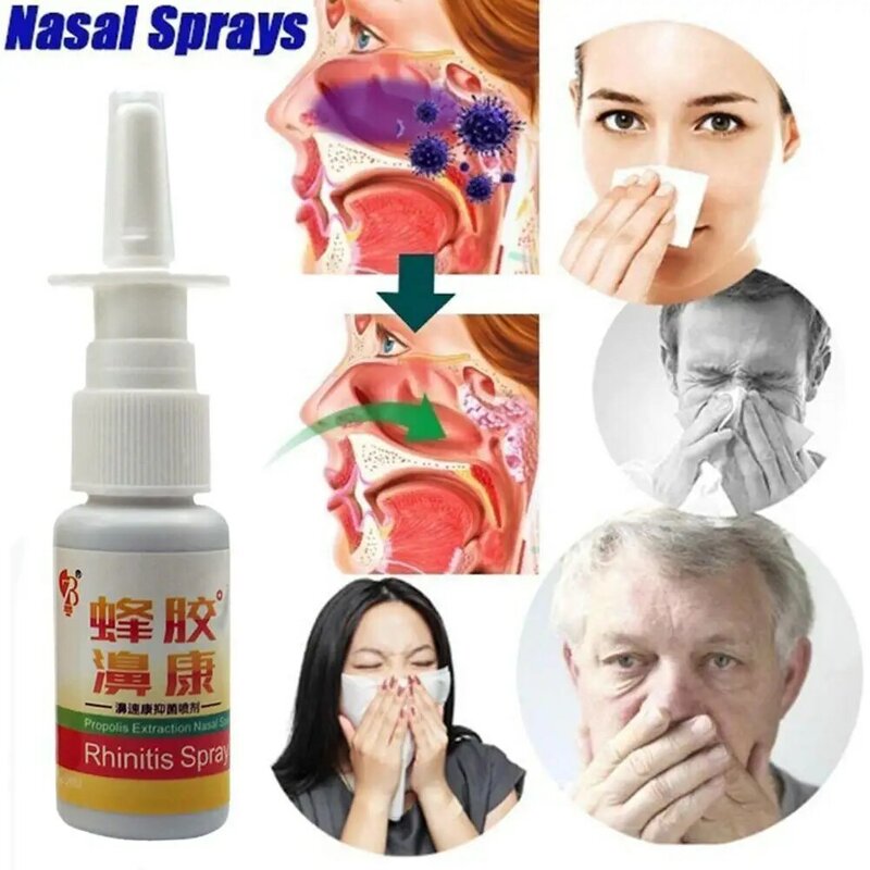 1/2/3/4/5PC estrazione di propoli trattamento Spray nasale sinusite cronico disagio nasale goccia nasale prurito unguento alle erbe fresche