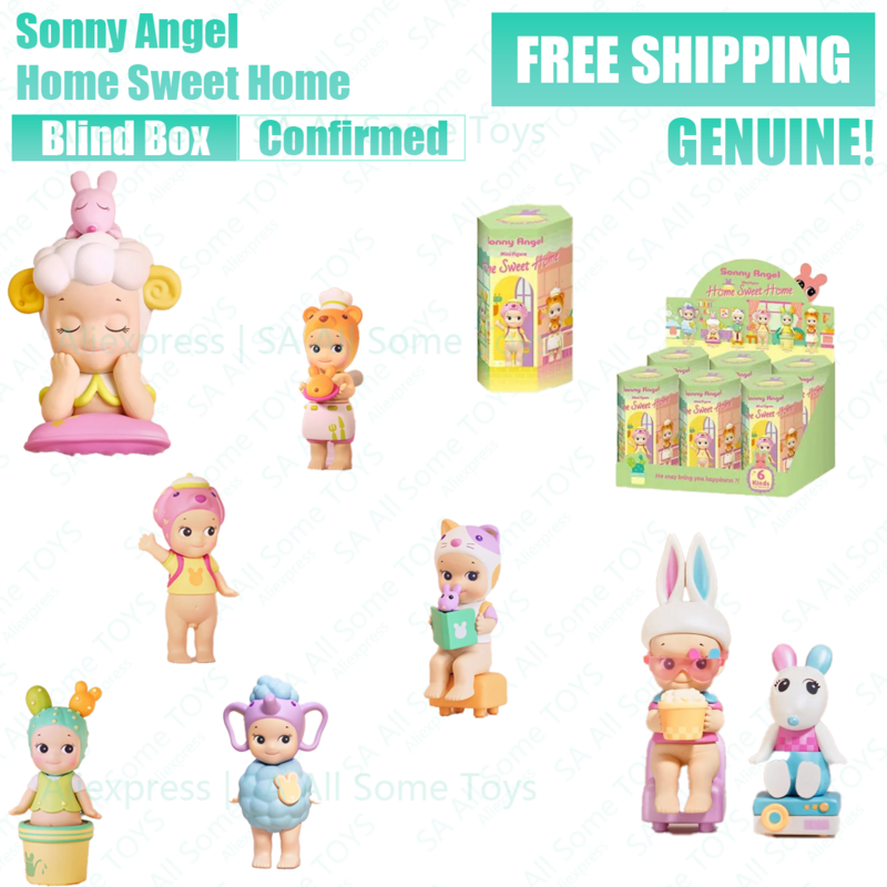 Sonny Angel Home Sweet Home Series Animal Blind Box sonny angels Genuine Cartoon Knapsack Handbag Decoration Pendant