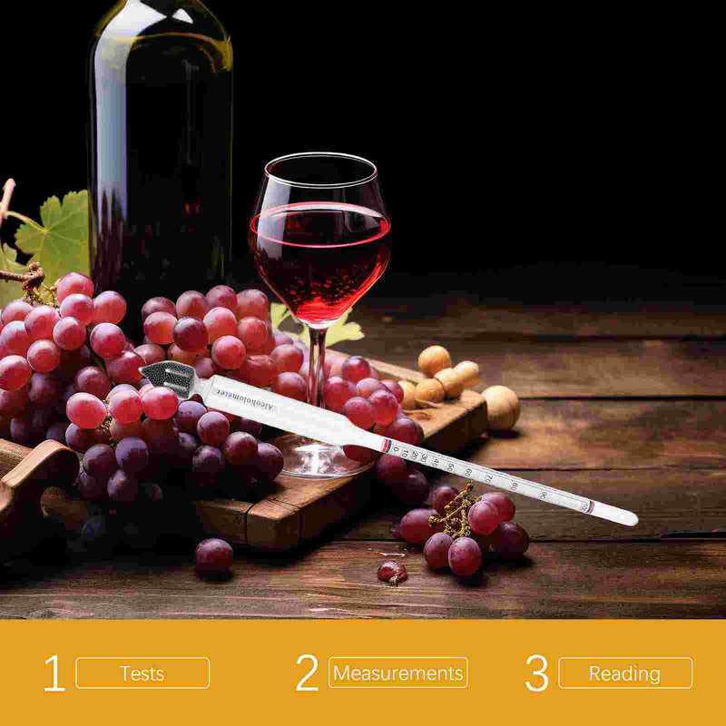 Kit de brassage de vin en verre, testeur de pourcentage, compteur de mesure, compteur de concentration