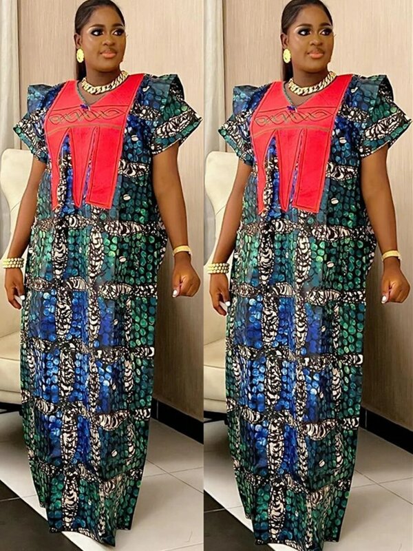 African Dresses for Women Traditional Africa Clothing Dashiki Ankara Outfits Gown Abayas Robe Muslim Kaftan Maxi Long Dress 2024