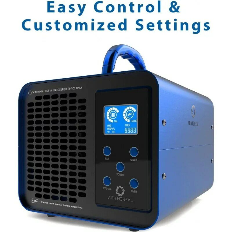 Powietrzny generator ozonu m10k-PRODIGI, O3 neutralizator zapachów jonizator-regulowane ustawienia dla każdego rozmiaru pomieszczenia, niebieski