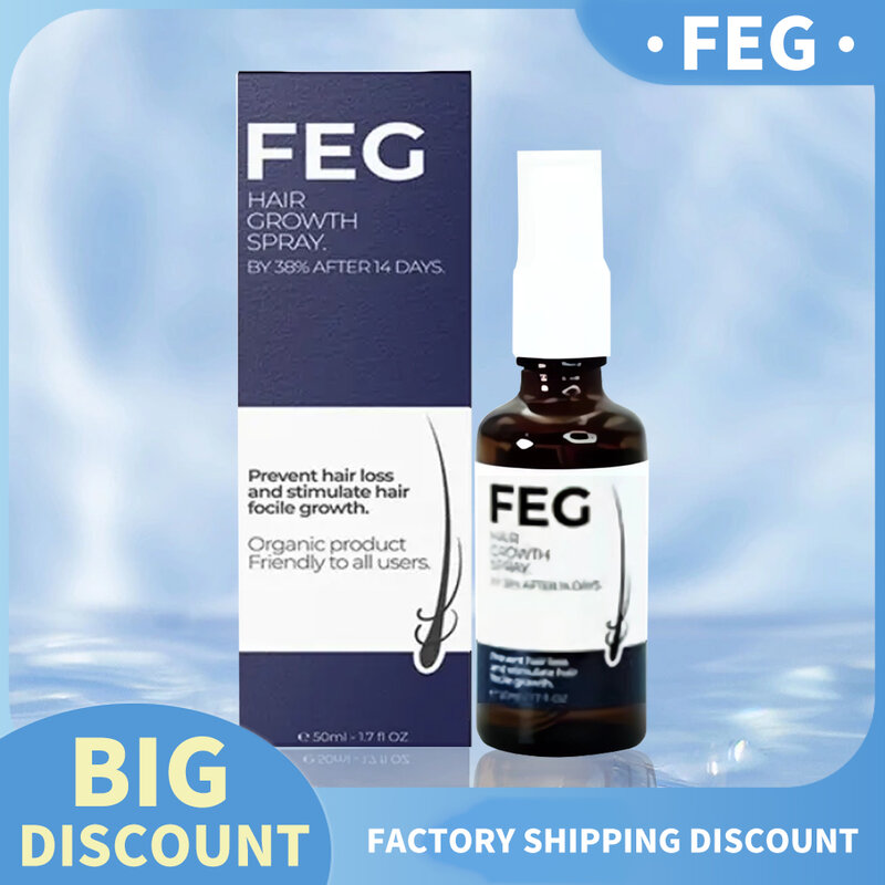 Penjualan laris baru semprotan cairan nutrisi rambut FEG promosi minyak penumbuh rambut 50ml