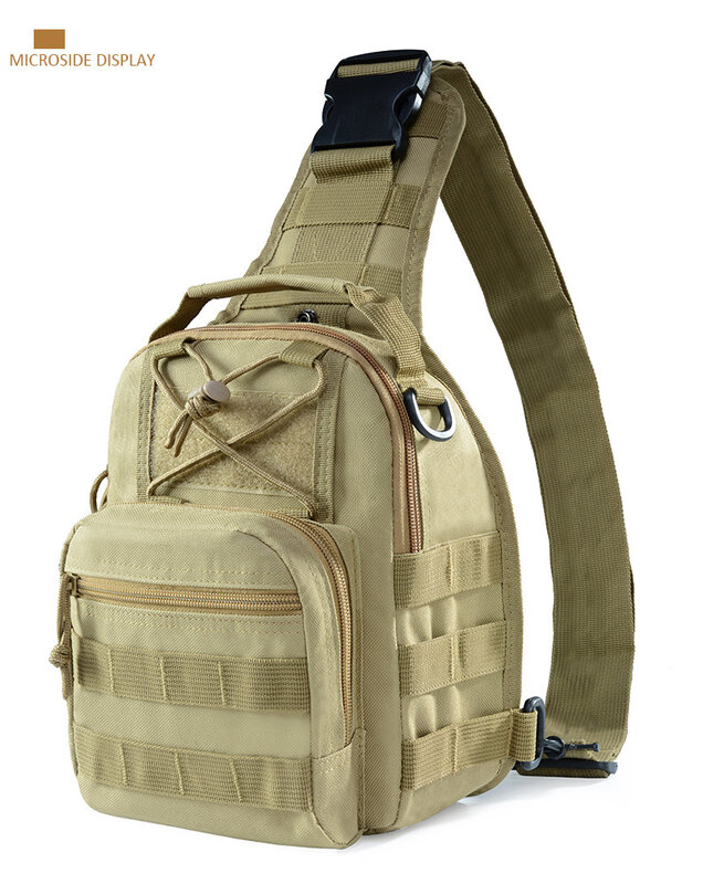 Военная камуфляжная тактическая нагрудная сумка для активного отдыха, портативная велосипедная сумка через плечо, спортивная сумка через плечо с лазерной перфорацией