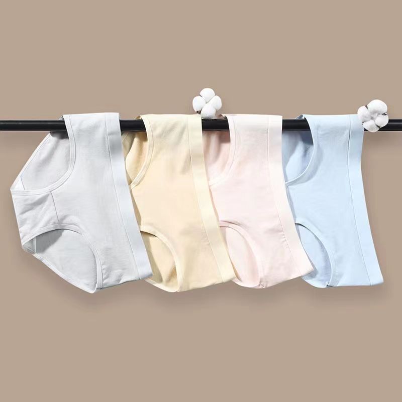 Women's underwear pure cotton antibacterial crotch middle waist no trace sweet Japanese girl students comfortable breathable bri