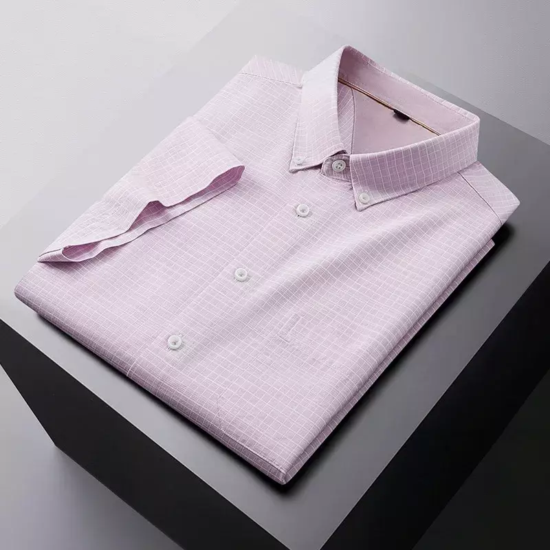 Camisas de algodón de alta calidad para hombre, camisas formales a cuadros, informales, de manga corta, de talla grande, M-7XL 8XL