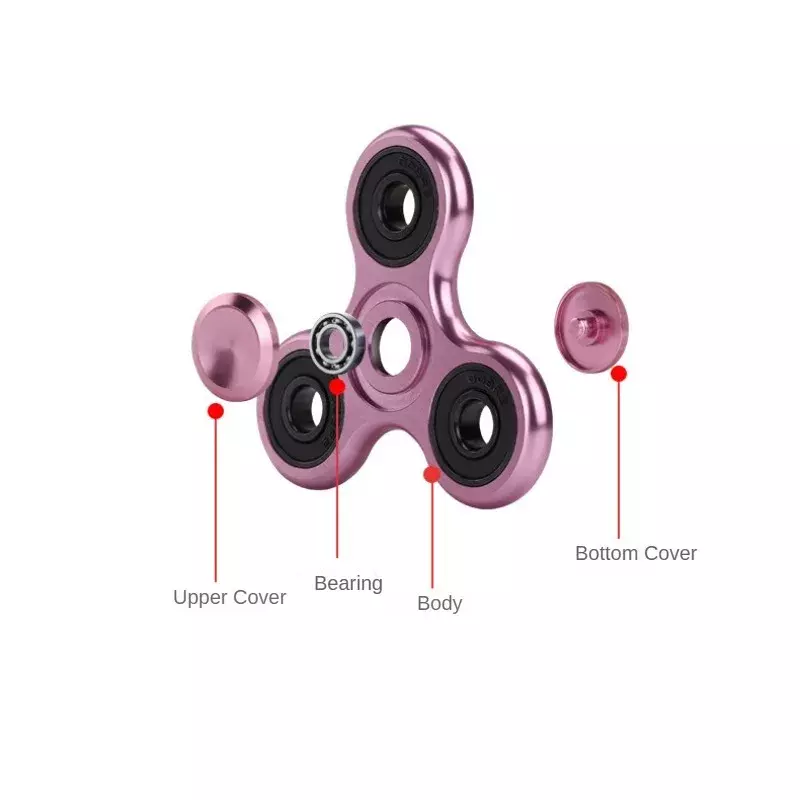 Fidget Finger Spinner Alloy Metal Hand Spinners Stress Relief Decompression Toys For Kids Adults Funny Gifts