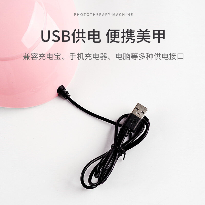 36W UV LED 램프 네일 건조기 휴대용 USB 케이블 홈 사용 빛 UV 젤 광택 Curer 18 Leds 램프 네일 아트 매니큐어 도구