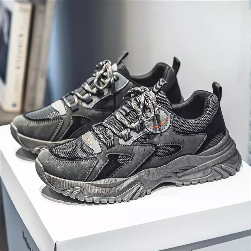 men's autumn breathable fashion lace-up sneakers men's comfortable outdoor sports running shoes casual comfortable trendy shoes