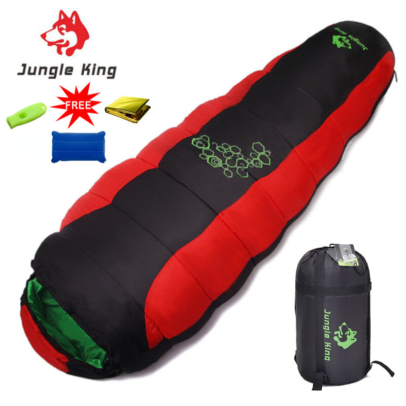 정글 킹 CY0901 캠핑 슬리핑 백 경량 방수 4 시즌 따뜻한 코튼 슬리핑 백, 야외 여행 하이킹용