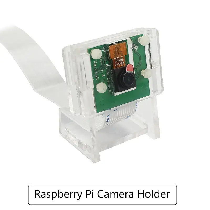 Soporte acrílico transparente para cámara, funda para Raspberry Pi, Cámara Oficial V2 Pi 4B 3B Zero