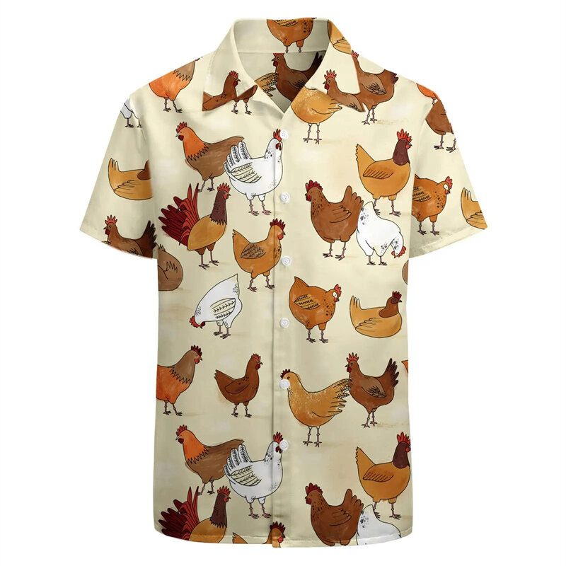 Zomer Heren Vakantie Revers Camisa Fruit 3d Print Harajuku Hawaiian Shirts Mode Heren Dameskleding Strand Blouses Met Korte Mouwen