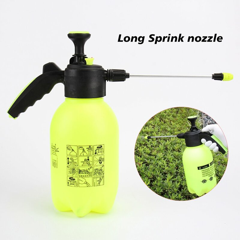 68oz Garden Pump Sprayer, 2L Hand Pressure Bottle, 0.5 Gal Lawn Adjustable for Sprinkle Plant Mister Spraying Weeds Home