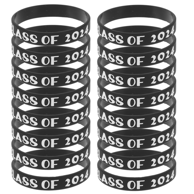 "2024 Graduation Silicone Wristbands - Set of 50 for High School, College & University"