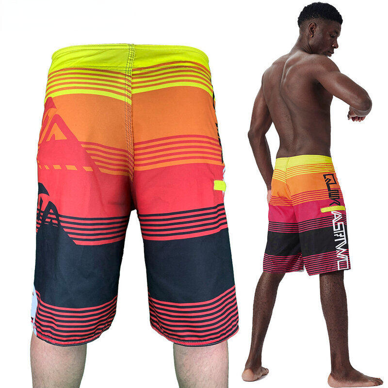 Мужские пляжные шорты, летние быстросохнущие пляжные шорты свободного покроя для мужчин, 2024