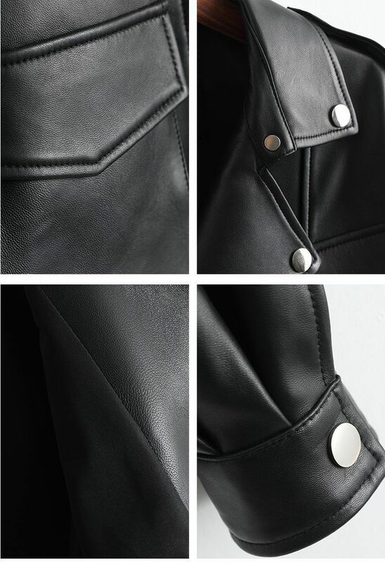 Spring and autumn New Sheepskin Jacket Fashion Genuine Leather Coat Mid length Coat Women