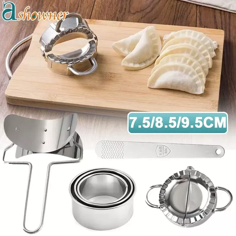 Molde de acero inoxidable para hacer dumplings, cortador de masa, prensa de pastelería perezosa, accesorios de cocina